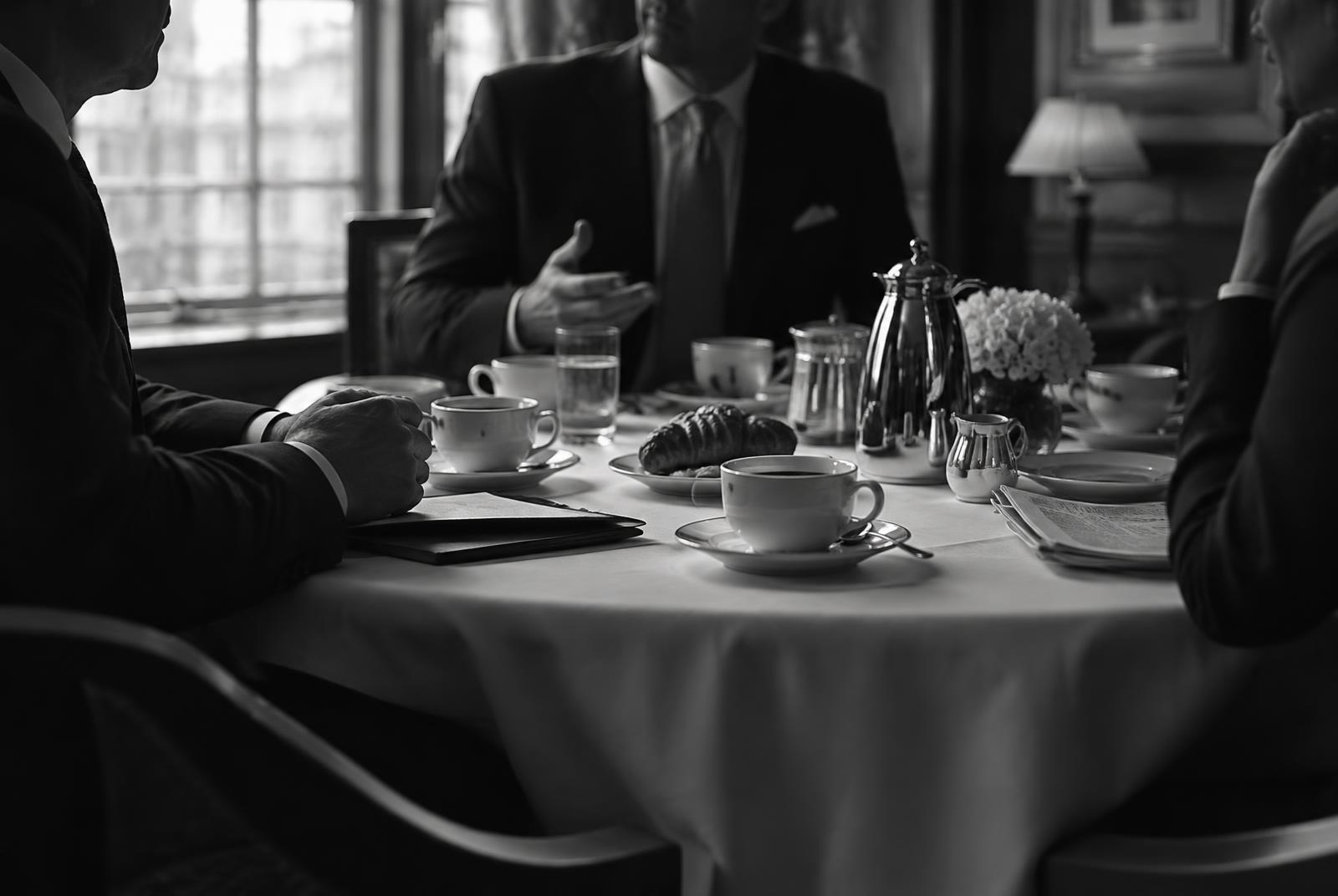 Café da manhã entre executivos